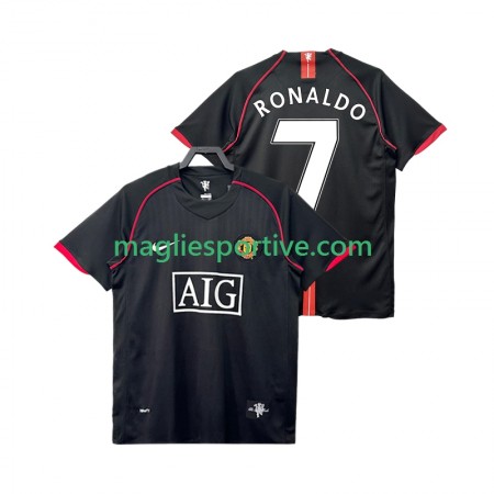 Completo Calcio Manchester United Ronaldo 7 2007 2008 Retro Divisa Trasferta